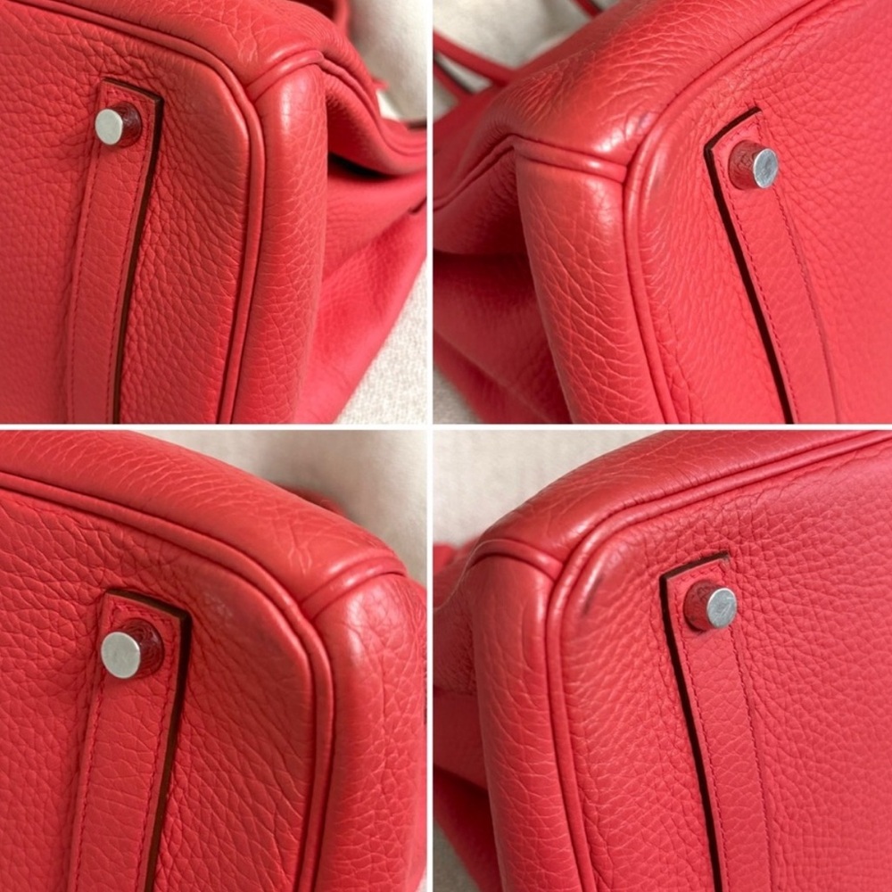 HERMES Birkin 35 bag pink leather authentic silver hardware tote - Picture 11 of 16